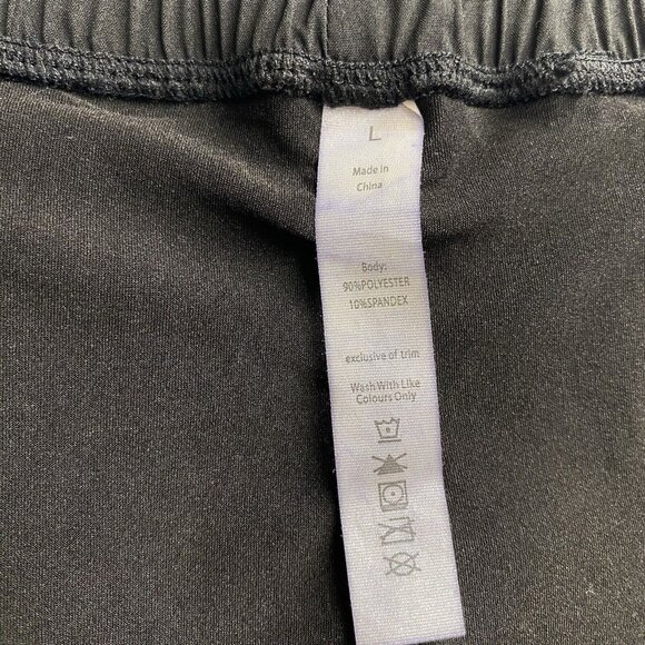 AFITNE Lined Elastic Waist Athletic Running Shorts Women Large Black Zip Pocket - Picture 9 of 14